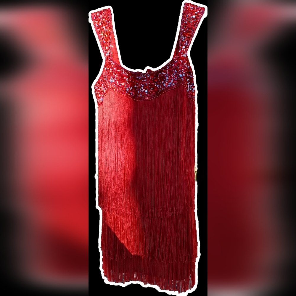 Source Unknown Red Sequin Mini Dress - image 5